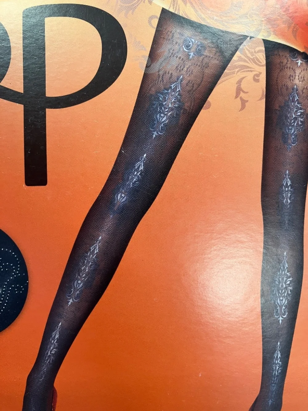 NEW Baroque BlackTights from Pretty Polly UK - One Size - Made in Italy